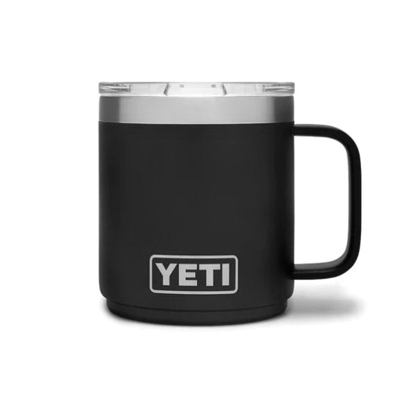 YETI Rambler 21071500573 Stackable Mug, 10 oz Capacity, MagSlider Lid, Insulated, Stainless Steel, Black