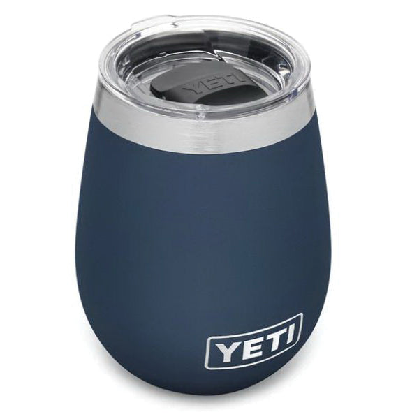 YETI Rambler 21071500584 Wine Tumbler, 10 oz Capacity, Insulated, Stainless Steel, Navy Blue