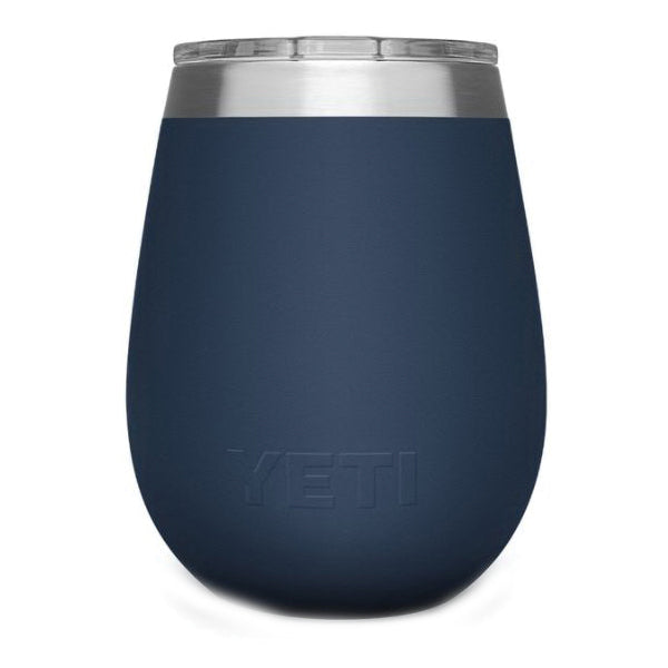 YETI Rambler 21071500584 Wine Tumbler, 10 oz Capacity, Insulated, Stainless Steel, Navy Blue