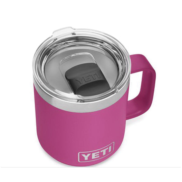 YETI Rambler 21071500526 Stackable Mug, 10 oz Capacity, MagSlider Lid, Insulated, Stainless Steel, Prickly Pear Pink