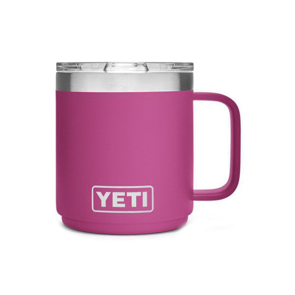 YETI Rambler 21071500526 Stackable Mug, 10 oz Capacity, MagSlider Lid, Insulated, Stainless Steel, Prickly Pear Pink