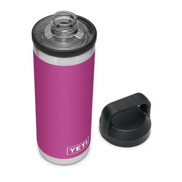 YETI Rambler 21071060041 Vacuum Insulated Bottle with Chug Cap, 18 oz Capacity, Stainless Steel, Prickly Pear Pink