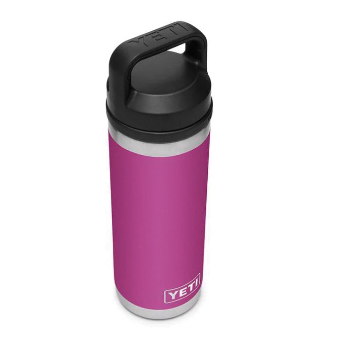 YETI Rambler 21071060041 Vacuum Insulated Bottle with Chug Cap, 18 oz Capacity, Stainless Steel, Prickly Pear Pink
