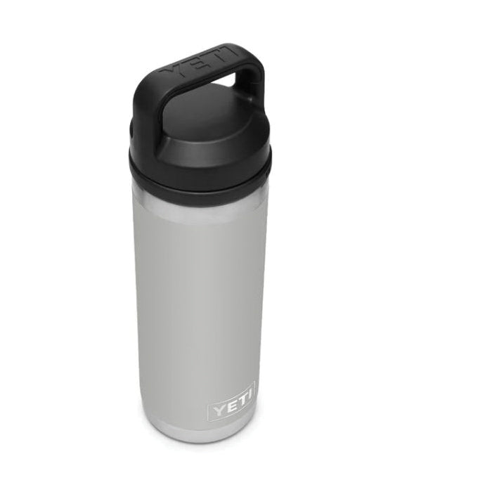 YETI Rambler 21071500467 Vacuum Insulated Bottle with Chug Cap, 18 oz Capacity, Stainless Steel, Granite Gray