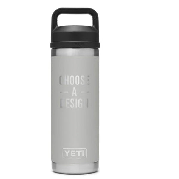 YETI Rambler 21071500467 Vacuum Insulated Bottle with Chug Cap, 18 oz Capacity, Stainless Steel, Granite Gray