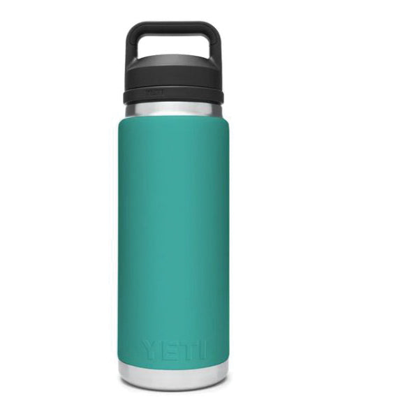 YETI Rambler 21071200044 Vacuum Insulated Bottle with Chug Cap, 26 oz Capacity, Stainless Steel, Aquifer Blue