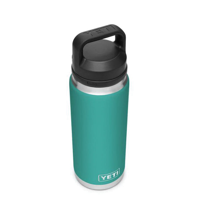 YETI Rambler 21071200044 Vacuum Insulated Bottle with Chug Cap, 26 oz Capacity, Stainless Steel, Aquifer Blue