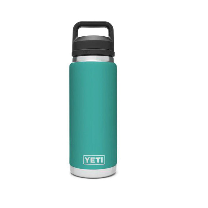 YETI Rambler 21071200044 Vacuum Insulated Bottle with Chug Cap, 26 oz Capacity, Stainless Steel, Aquifer Blue