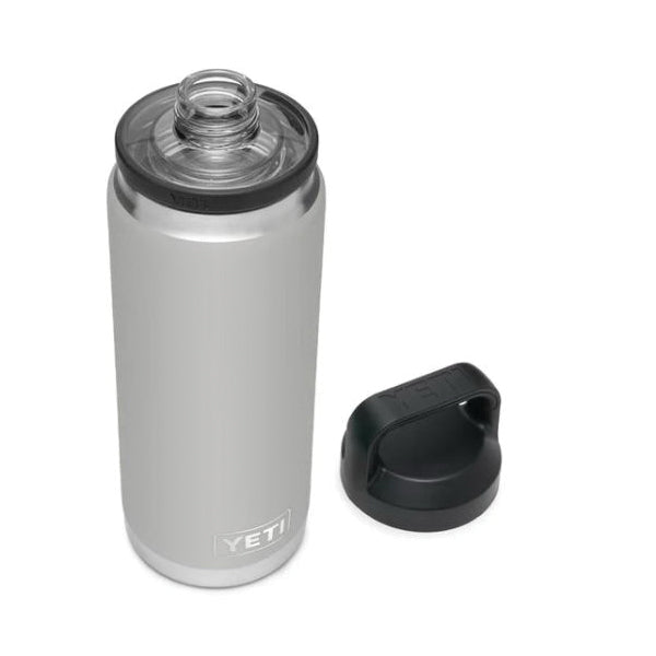 YETI Rambler 21071500468 Vacuum Insulated Bottle with Chug Cap, 26 oz Capacity, Stainless Steel, Granite Gray