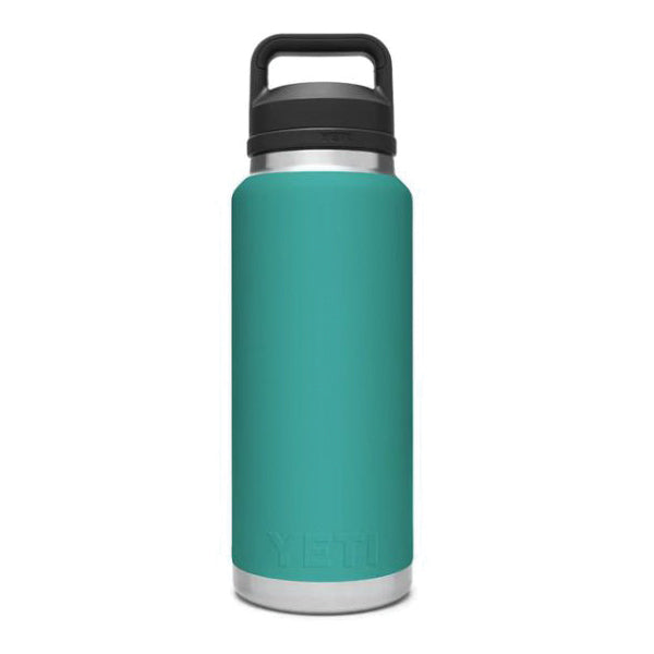 YETI Rambler 21071070041 Vacuum Insulated Bottle with Chug Cap, 36 oz Capacity, Stainless Steel, Aquifer Blue