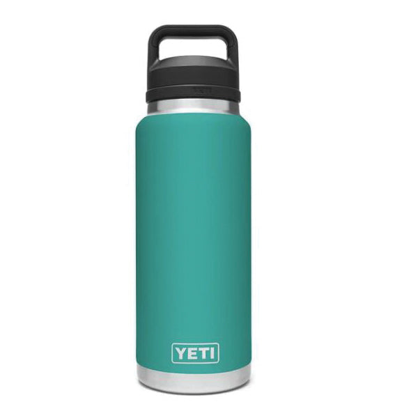 YETI Rambler 21071070041 Vacuum Insulated Bottle with Chug Cap, 36 oz Capacity, Stainless Steel, Aquifer Blue