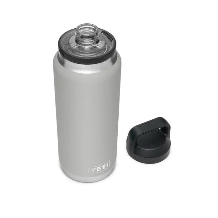 YETI Rambler 21071500469 Vacuum Insulated Bottle with Chug Cap, 36 oz Capacity, Stainless Steel, Granite Gray