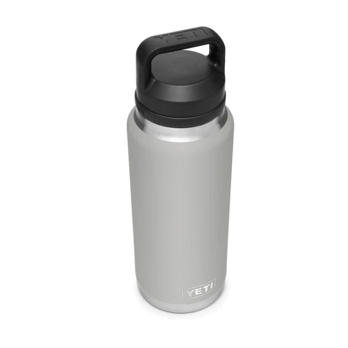 YETI Rambler 21071500469 Vacuum Insulated Bottle with Chug Cap, 36 oz Capacity, Stainless Steel, Granite Gray