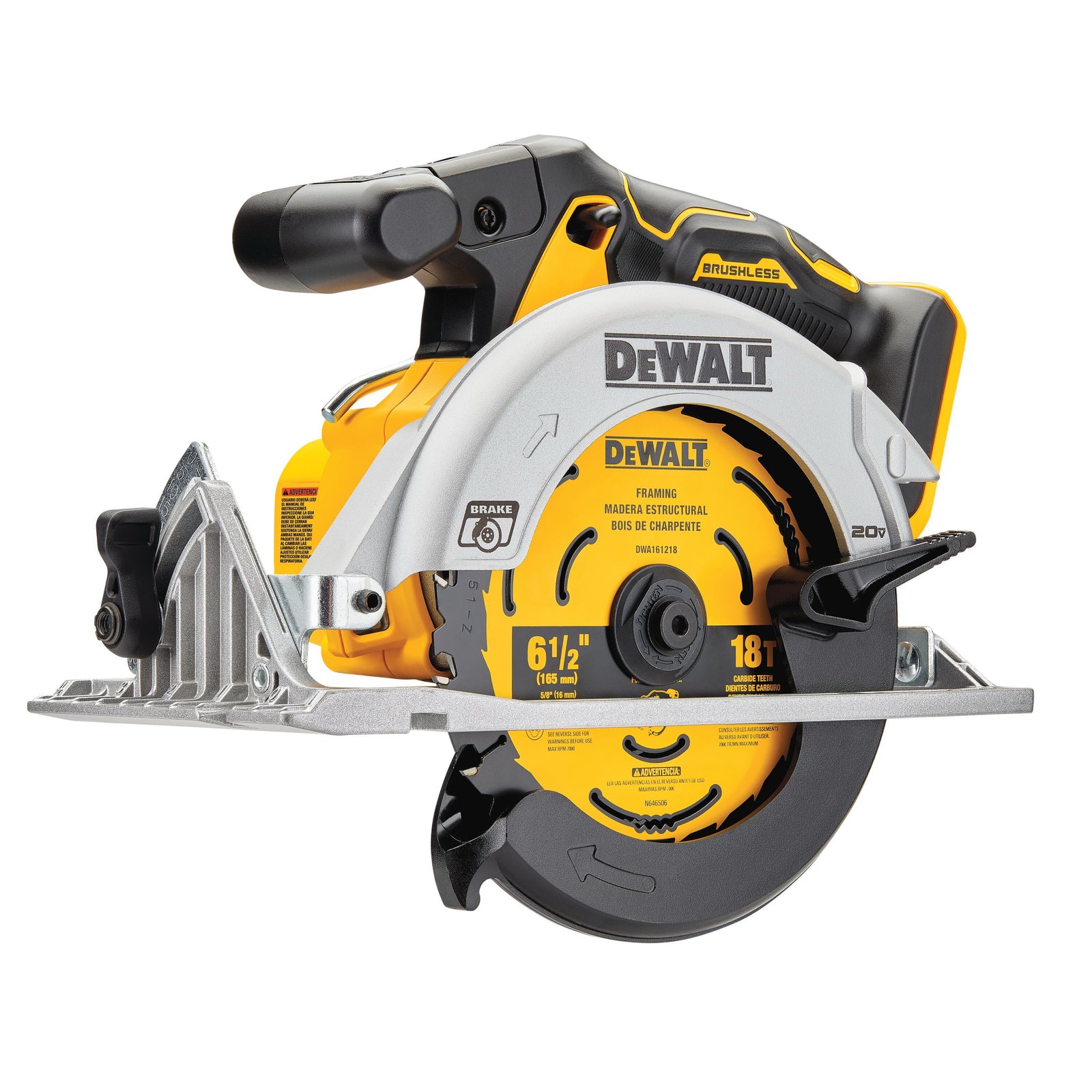 DeWALT DCS565B 20V Max 6.5" Brushless Cordless Circular Saw (BARE TOOL &ndash; No Battery Included)
