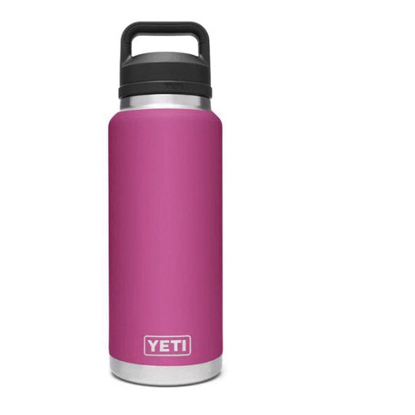 YETI Rambler 21071070030 Vacuum Insulated Bottle with Chug Cap, 36 oz Capacity, Stainless Steel, Prickly Pear Pink