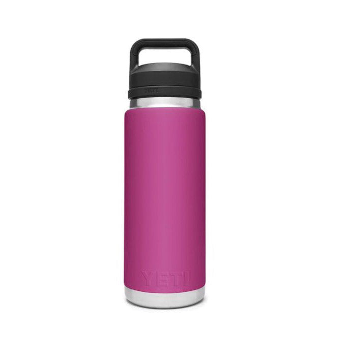YETI Rambler 21071200045 Vacuum Insulated Bottle with Chug Cap, 26 oz Capacity, Stainless Steel, Prickly Pear Pink