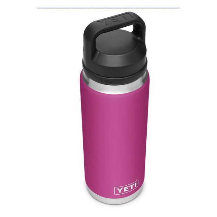 YETI Rambler 21071200045 Vacuum Insulated Bottle with Chug Cap, 26 oz Capacity, Stainless Steel, Prickly Pear Pink