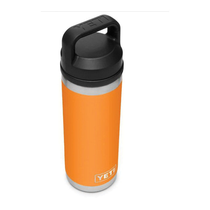 YETI Rambler 21071500484 Vacuum Insulated Bottle with Chug Cap, 18 oz Capacity, Stainless Steel, King Crab Orange