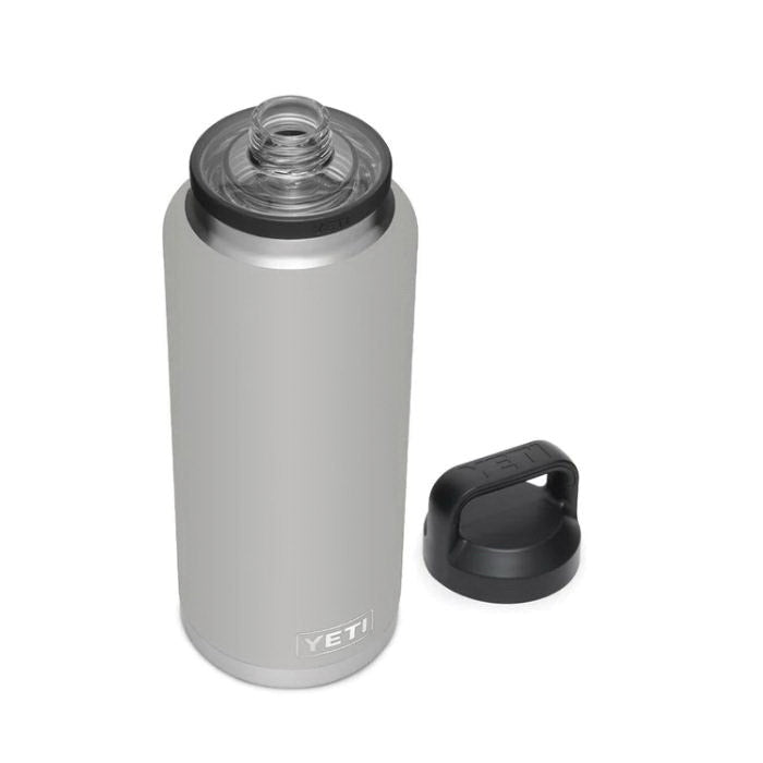 YETI Rambler 21071500515 Vacuum Insulated Bottle with Chug Cap, 46 oz Capacity, Stainless Steel, Granite Gray
