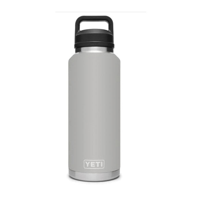 YETI Rambler 21071500515 Vacuum Insulated Bottle with Chug Cap, 46 oz Capacity, Stainless Steel, Granite Gray
