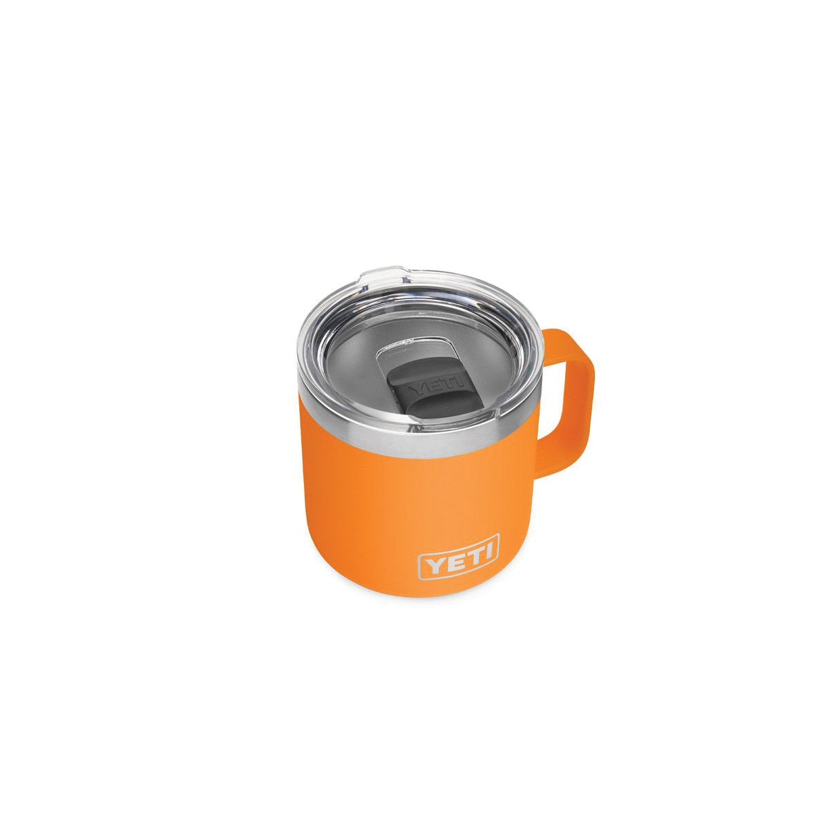 YETI Rambler 21071500558 Mug, Vacuum-Insulated, 14 oz Capacity, MagSlider Lid, Stainless Steel, King Crab Orange