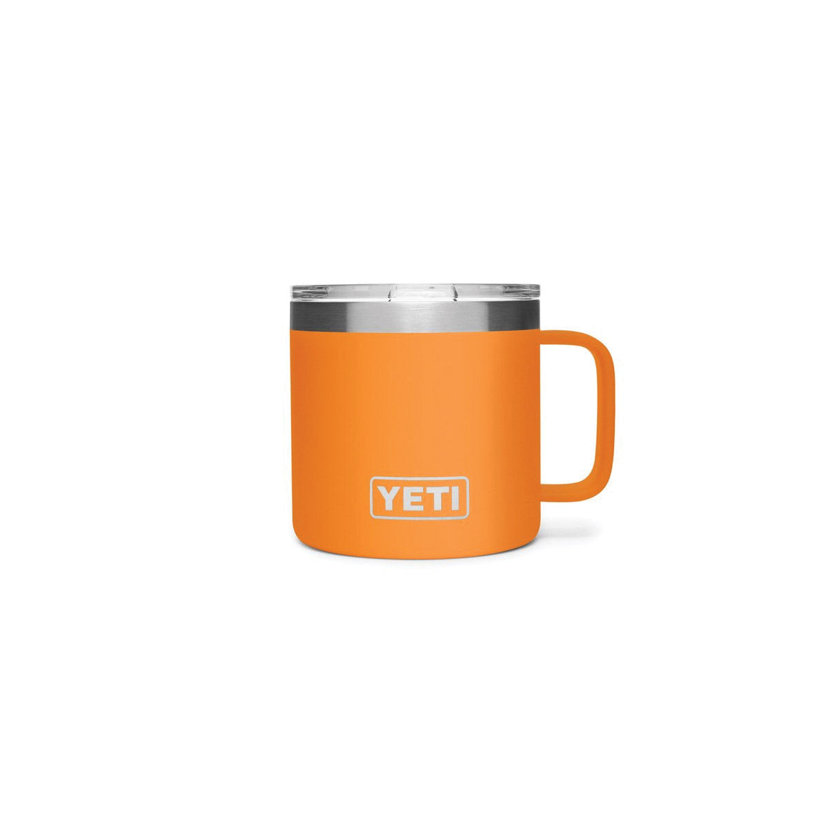 YETI Rambler 21071500558 Mug, Vacuum-Insulated, 14 oz Capacity, MagSlider Lid, Stainless Steel, King Crab Orange