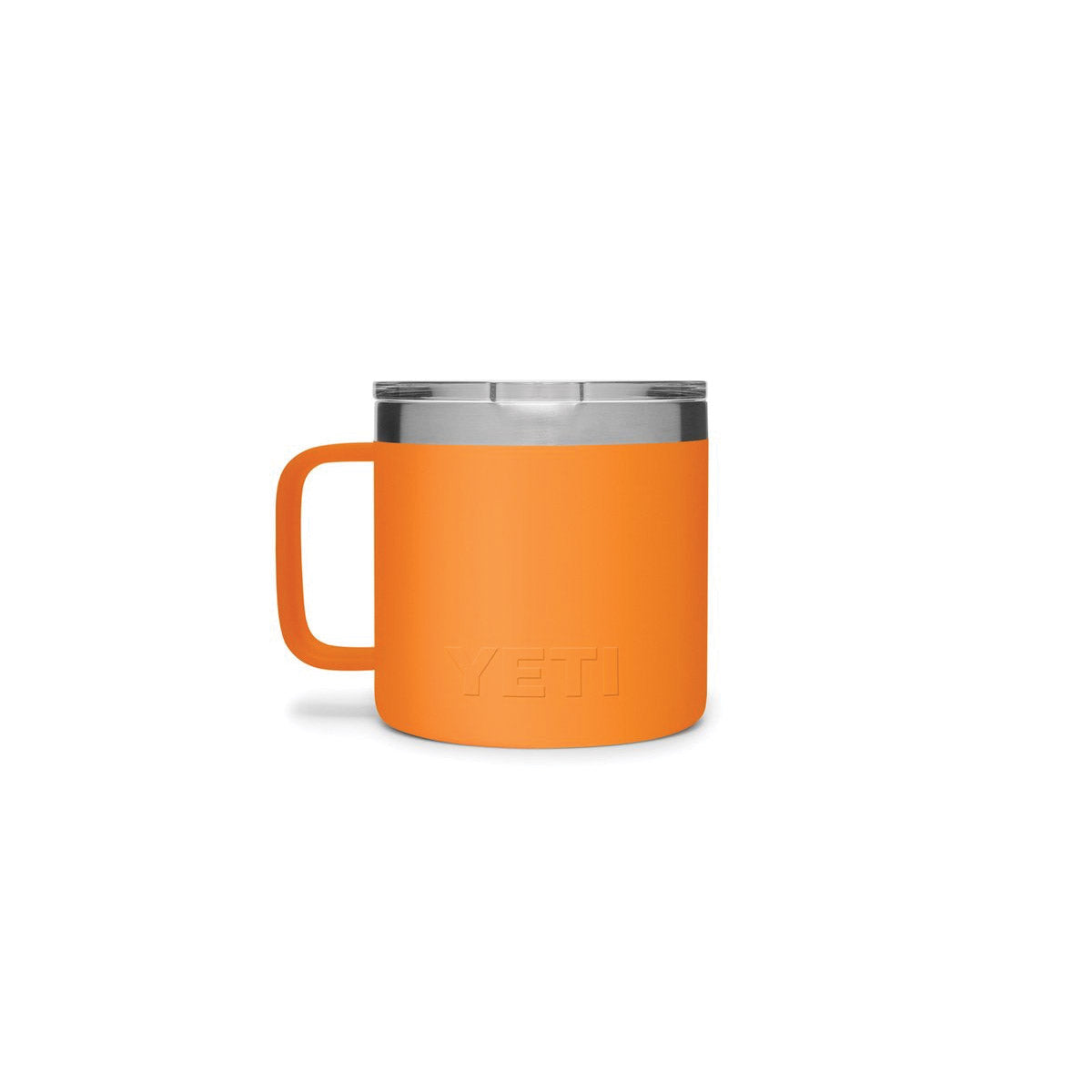 YETI Rambler 21071500558 Mug, Vacuum-Insulated, 14 oz Capacity, MagSlider Lid, Stainless Steel, King Crab Orange