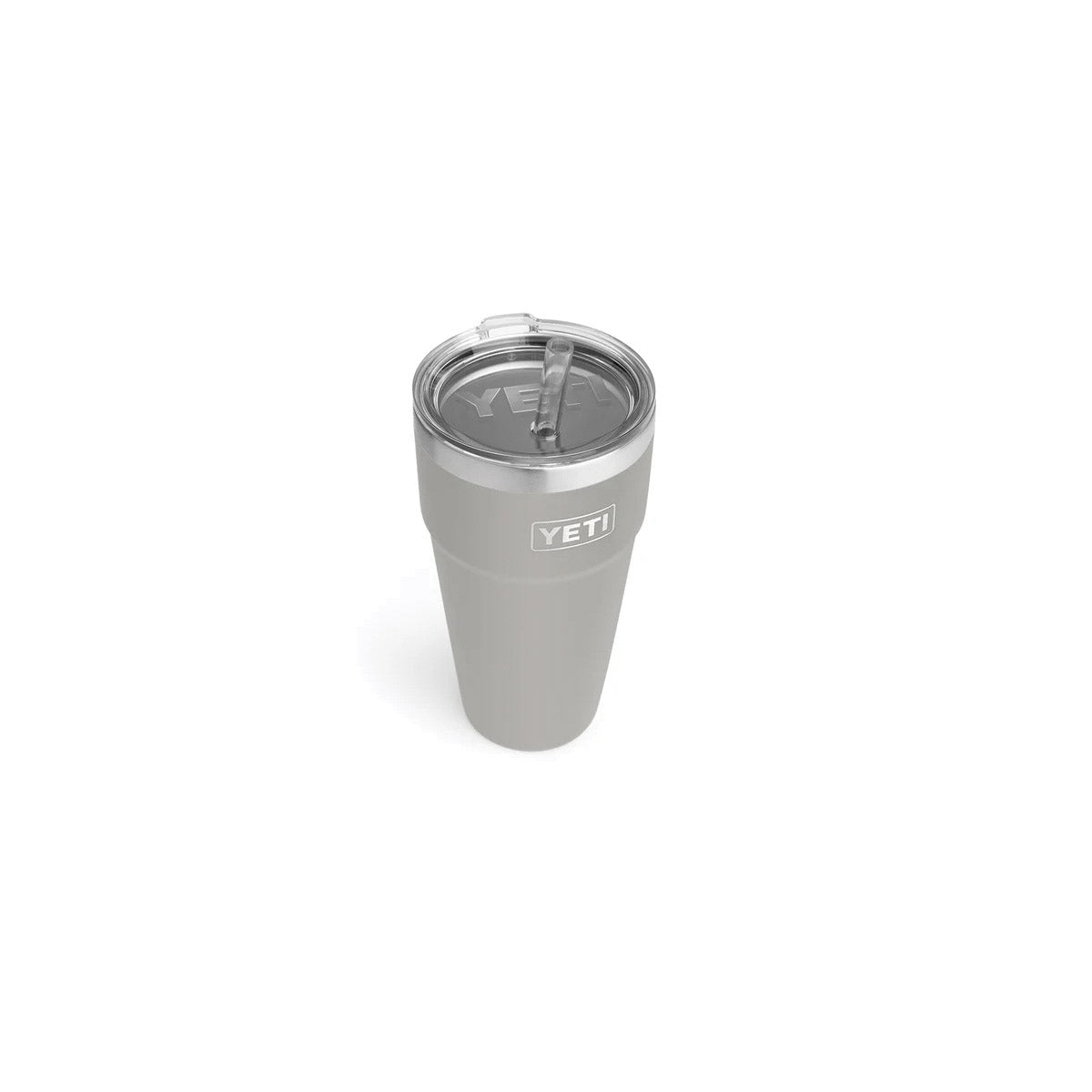 YETI Rambler 21071500649 Stackable Cup, 26 oz, Vacuum Insulated, Stainless Steel with Straw Lid, Granite Gray