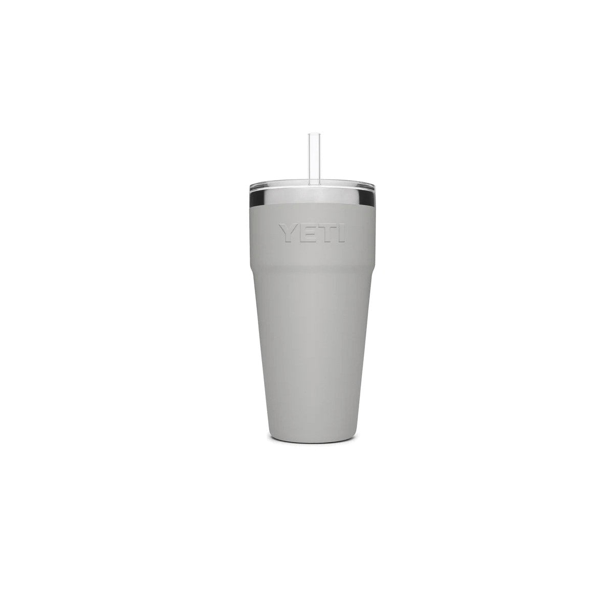 YETI Rambler 21071500649 Stackable Cup, 26 oz, Vacuum Insulated, Stainless Steel with Straw Lid, Granite Gray