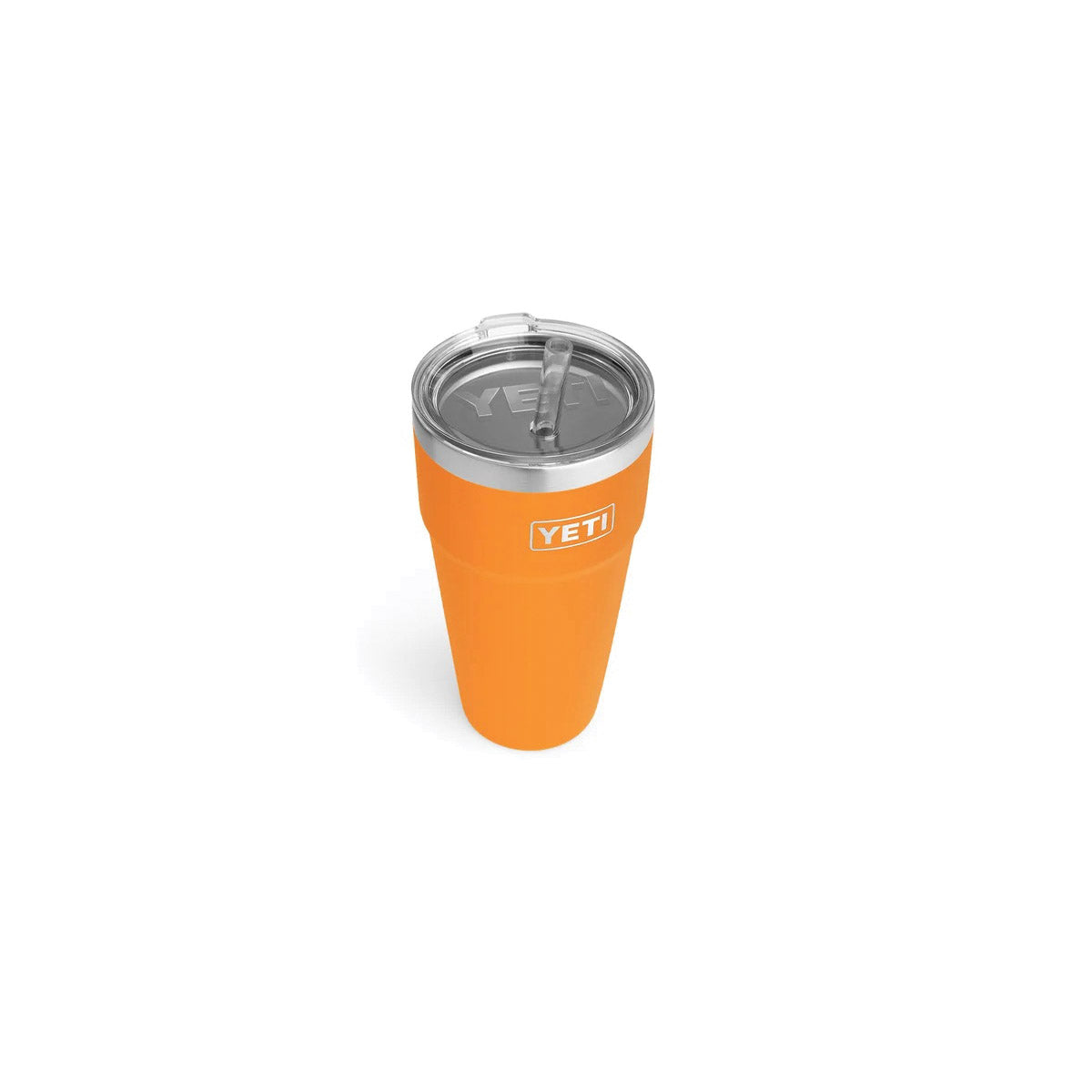 YETI Rambler 21071500650 Stackable Cup, 26 oz, Vacuum Insulated, Stainless Steel with Straw Lid, King Crab Orange