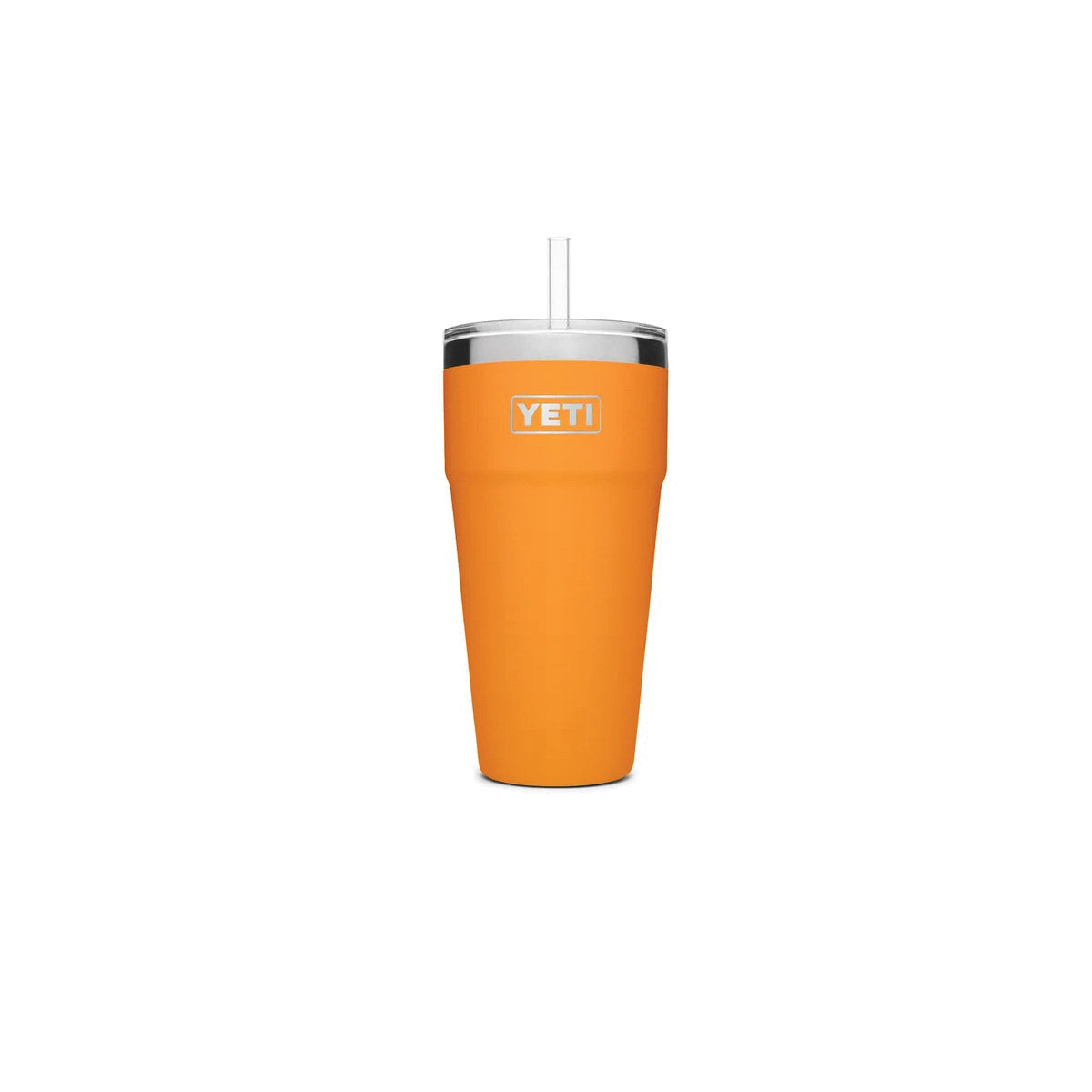YETI Rambler 21071500650 Stackable Cup, 26 oz, Vacuum Insulated, Stainless Steel with Straw Lid, King Crab Orange