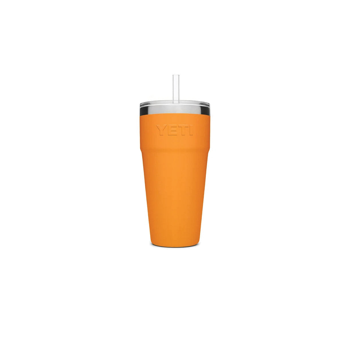 YETI Rambler 21071500650 Stackable Cup, 26 oz, Vacuum Insulated, Stainless Steel with Straw Lid, King Crab Orange