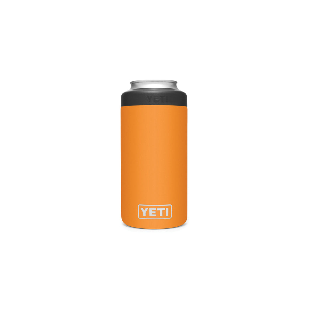 YETI Rambler 21070090112 Colster Tall Can Insulator, 3 in Dia x 6 in H, 16 oz Can/Bottle, Stainless Steel, King Crab Orange