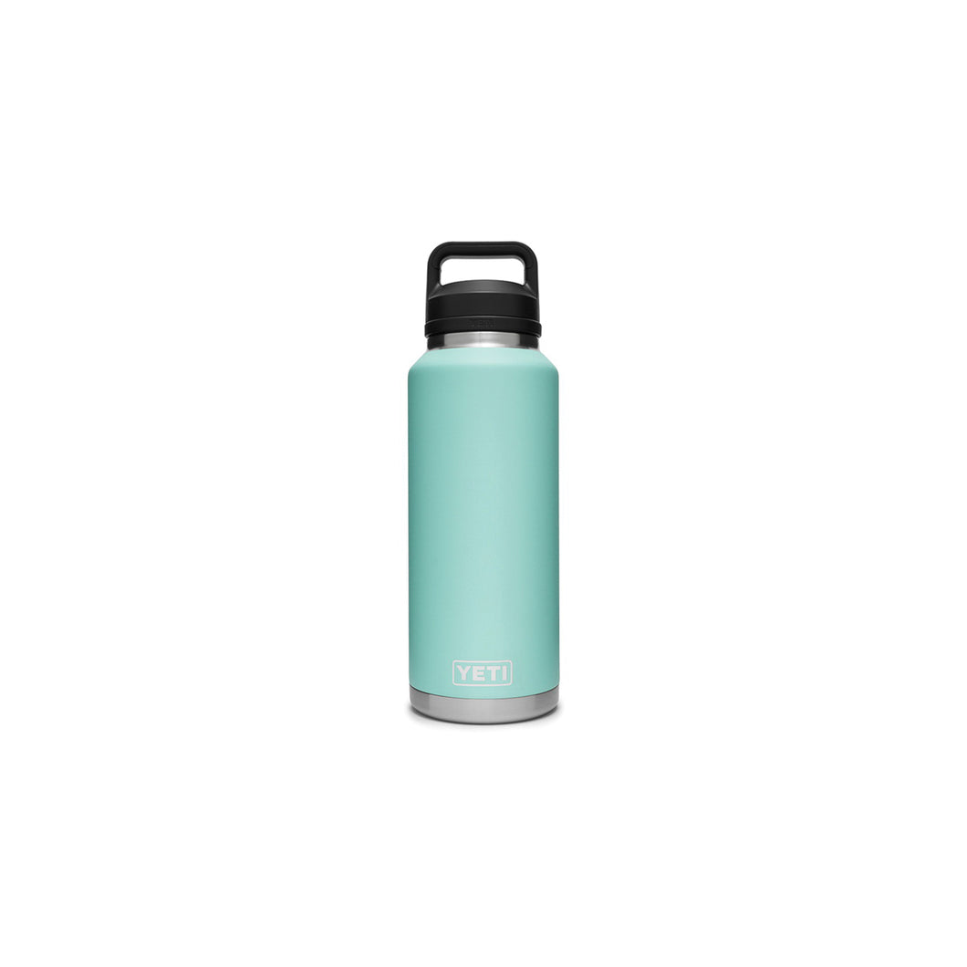 YETI Rambler 21071210001 Vacuum Insulated Bottle with Chug Cap, 46 oz Capacity, Stainless Steel, Seafoam