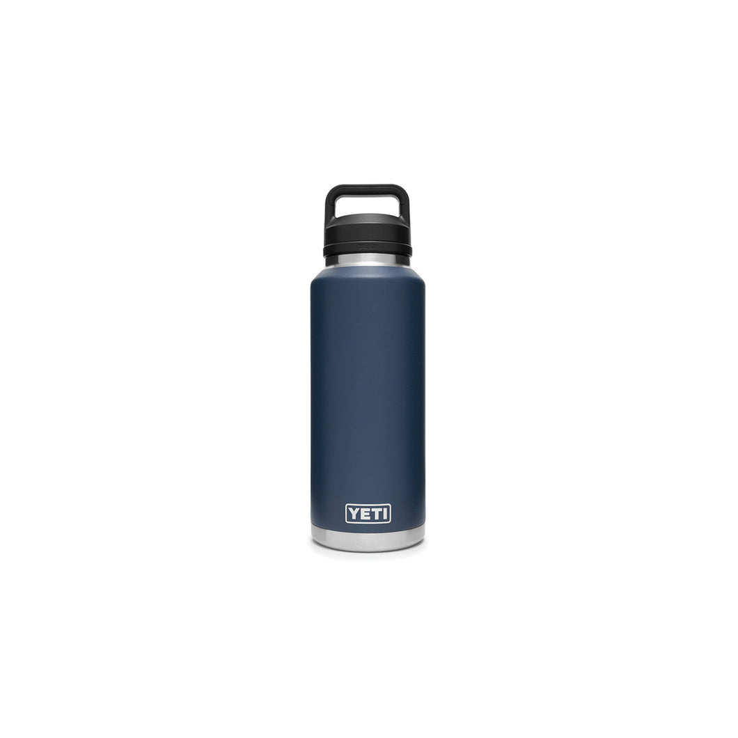 YETI Rambler 21071210004 Vacuum Insulated Bottle with Chug Cap, 46 oz Capacity, Stainless Steel, Navy