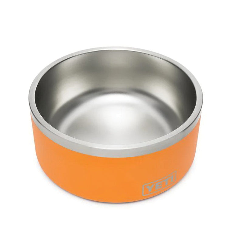 YETI Boomer 21071500500 Dog Bowl, 8 in Dia, 8 Cup Volume, Stainless Steel, KC ORANGE