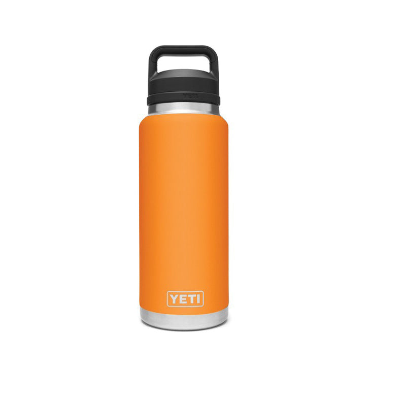 YETI Rambler 21071070042 Vacuum Insulated Bottle with Chug Cap, 36 oz Capacity, Stainless Steel, King Crab Orange