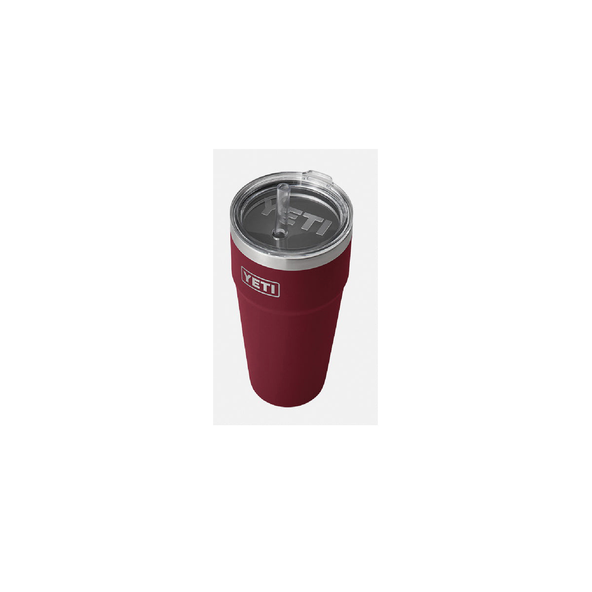 YETI Rambler 21071500651 Stackable Cup, 26 oz, Vacuum Insulated, Stainless Steel with Straw Lid, Harvest Red