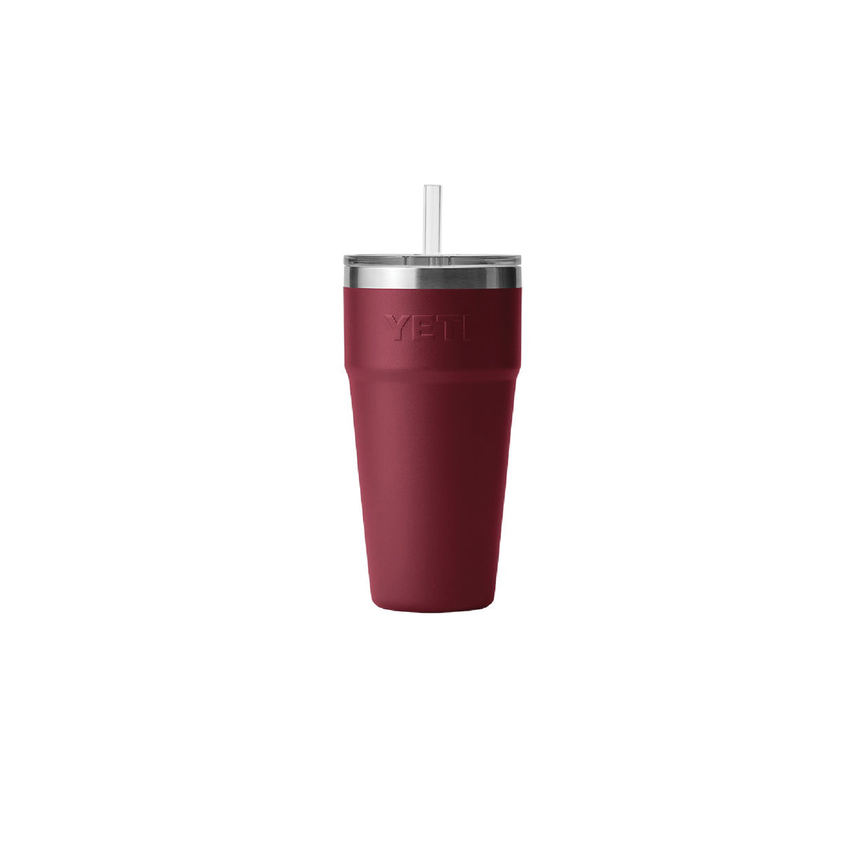 YETI Rambler 21071500651 Stackable Cup, 26 oz, Vacuum Insulated, Stainless Steel with Straw Lid, Harvest Red