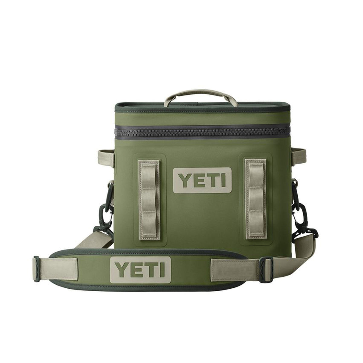 Yeti Hopper Flip 12, 18060130076, Soft Cooler, 13 Can capacity, Dryhide Fabric, Highlands Olive