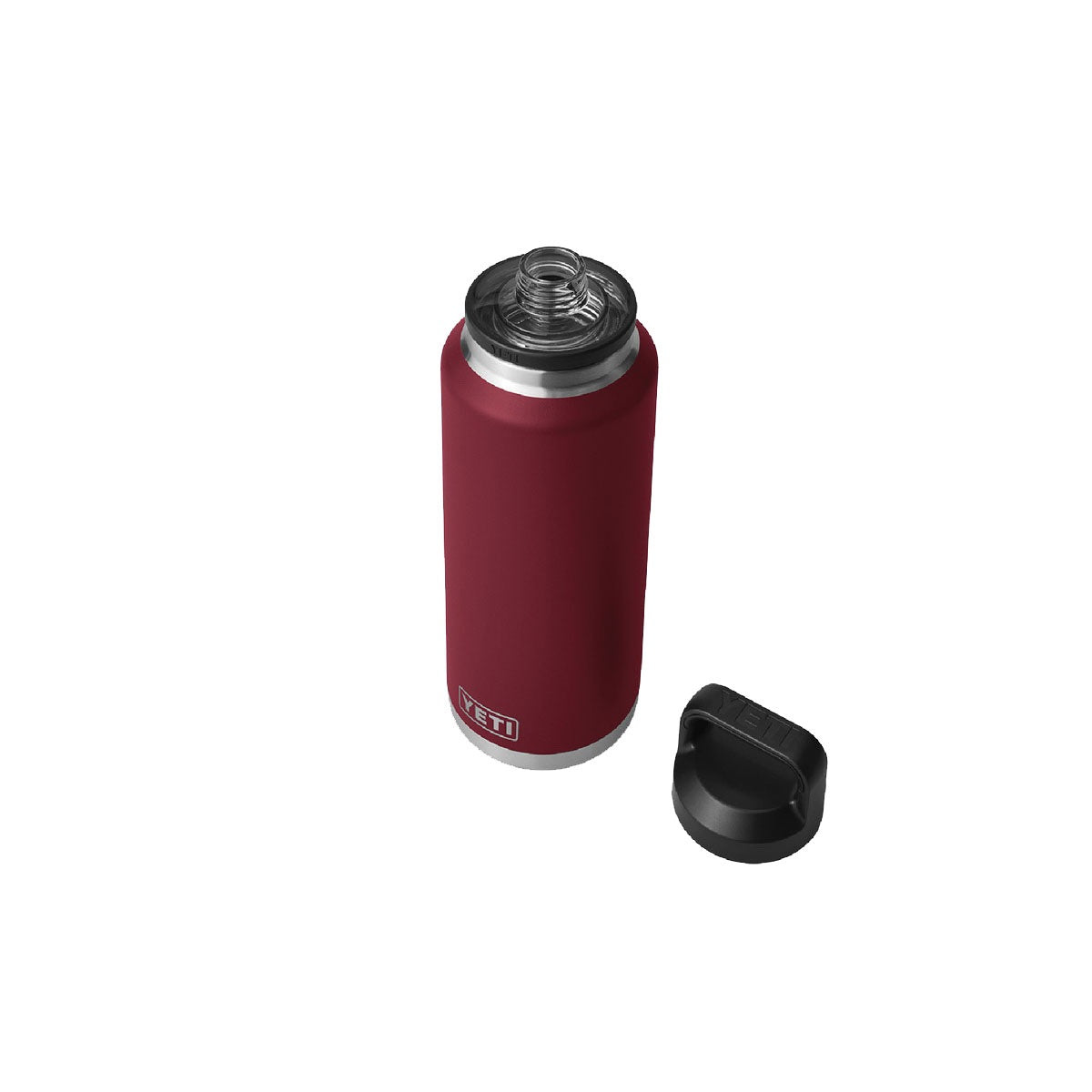 YETI Rambler 21071500673 Vacuum Insulated Bottle with Chug Cap, 46 oz Capacity, Stainless Steel, Harvest Red