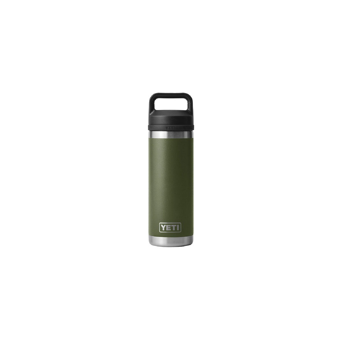 YETI Rambler 21071500689 Vacuum Insulated Bottle with Chug Cap, 18 oz Capacity, Olive Green