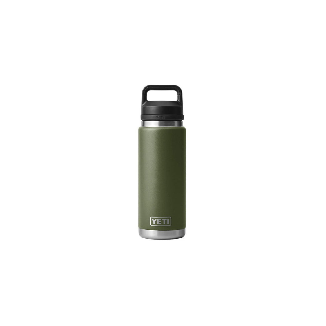 YETI Rambler 21071500709 Vacuum Insulated Bottle with Chug Cap, 26 oz Capacity, Stainless Steel, Highlands Olive
