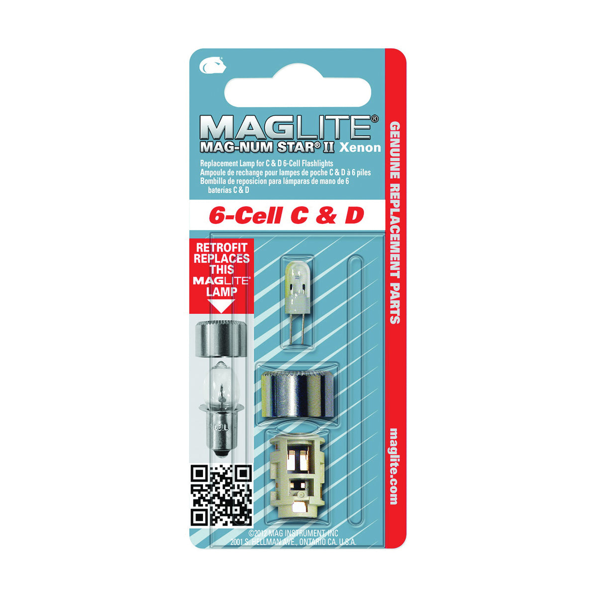 MAGLITE Mag-num Star Series LMXA601 Replacement Lamp, Bi-Pin Lamp Base, Xenon Lamp