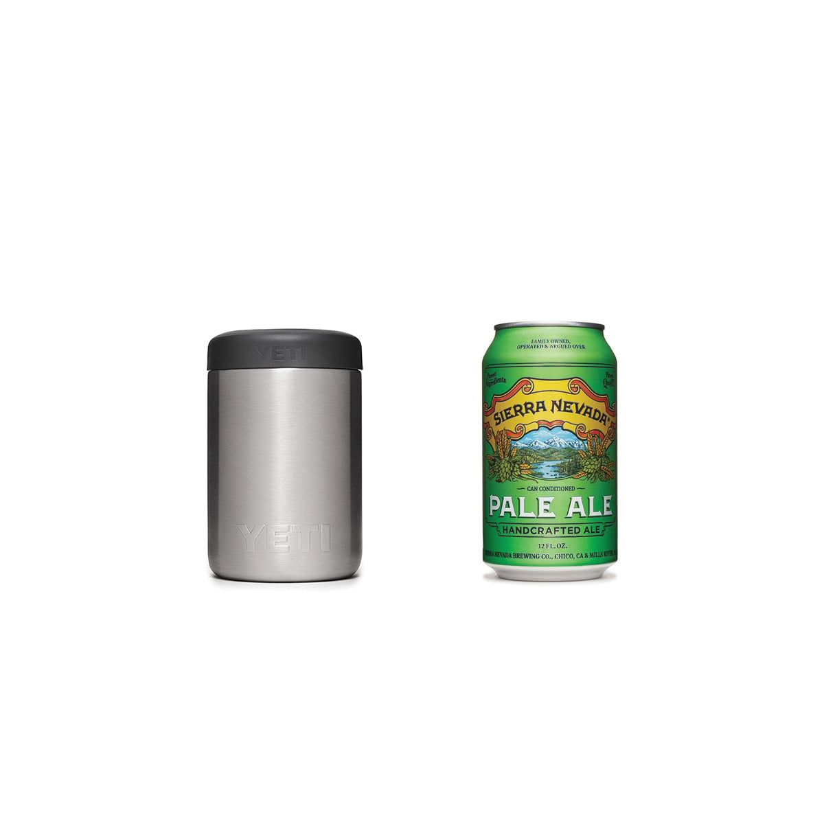 YETI Rambler Series 21071500918 Colster Can Insulator, 3 in Dia x 4-3/4 in H, 12 oz Can/Bottle, 18/8 Stainless Steel