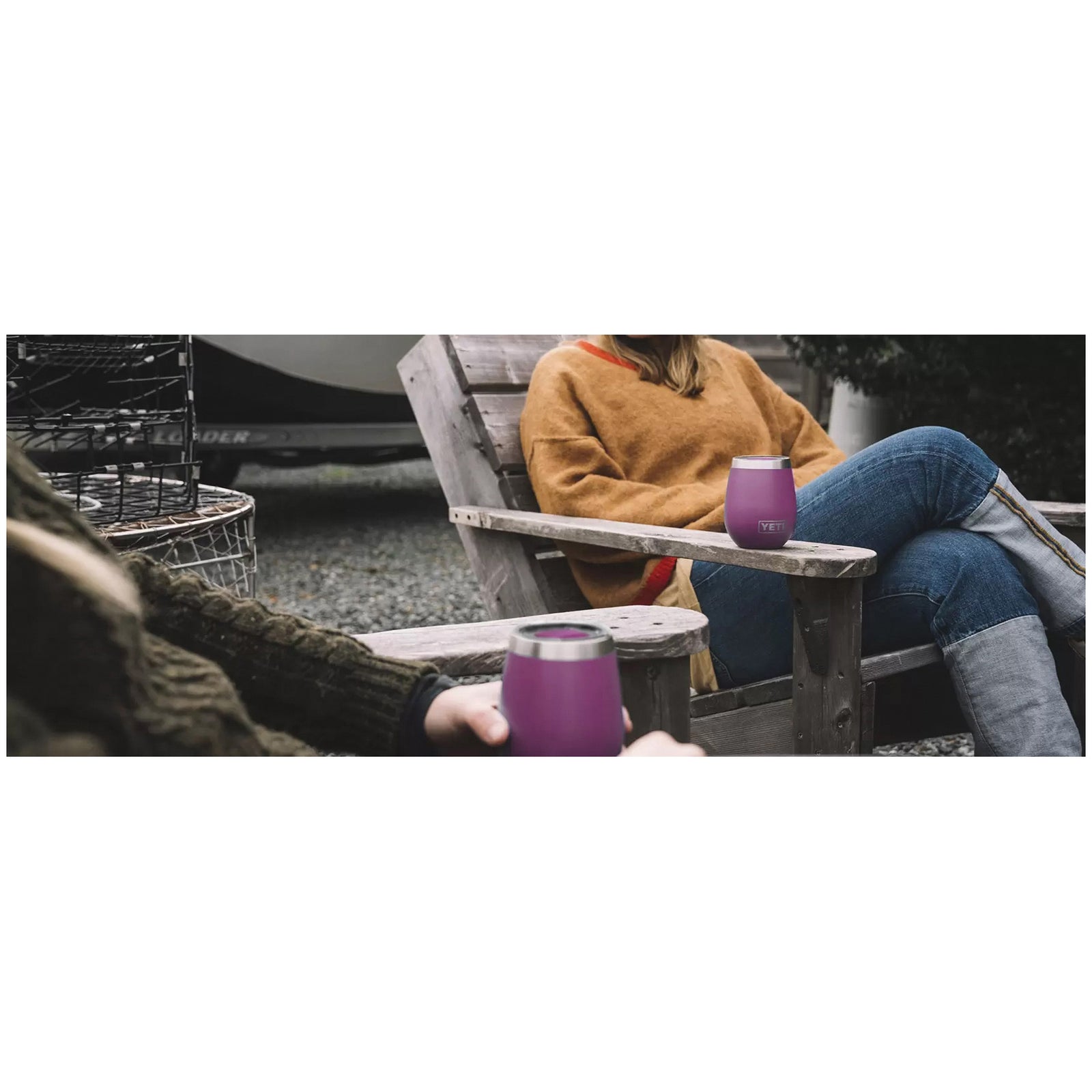 YETI Rambler 21071500921 Wine Tumbler, 10 oz Capacity, Insulated, MagSlider Lid, Stainless Steel, Sandstone Pink