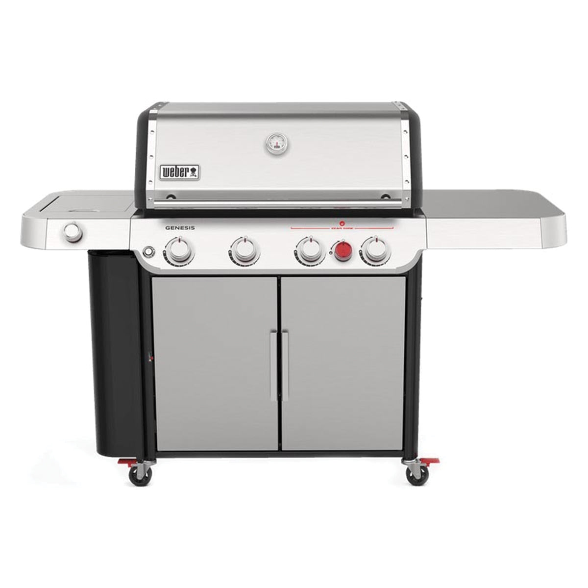 Weber GENESIS S-435 Series 36400001 Gas Grill, 48,000 Btu, Liquid Propane, 4-Burner, Enclosed Cabinet Storage