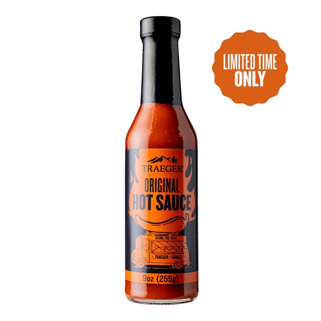 Traeger HOT001 Original Hot Sauce, Spicy, Tangy Flavor, 9 oz Bottle