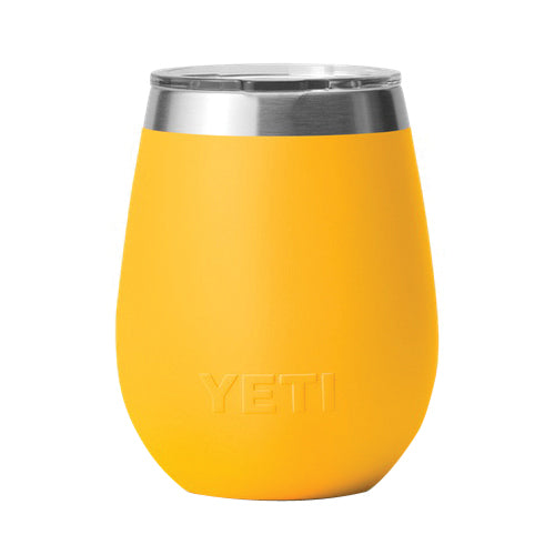 YETI RAMBLER Series 21071501043 Wine Tumbler, 10 oz Capacity, Magslider Lid, 18/8 Stainless Steel, Alpine Yellow