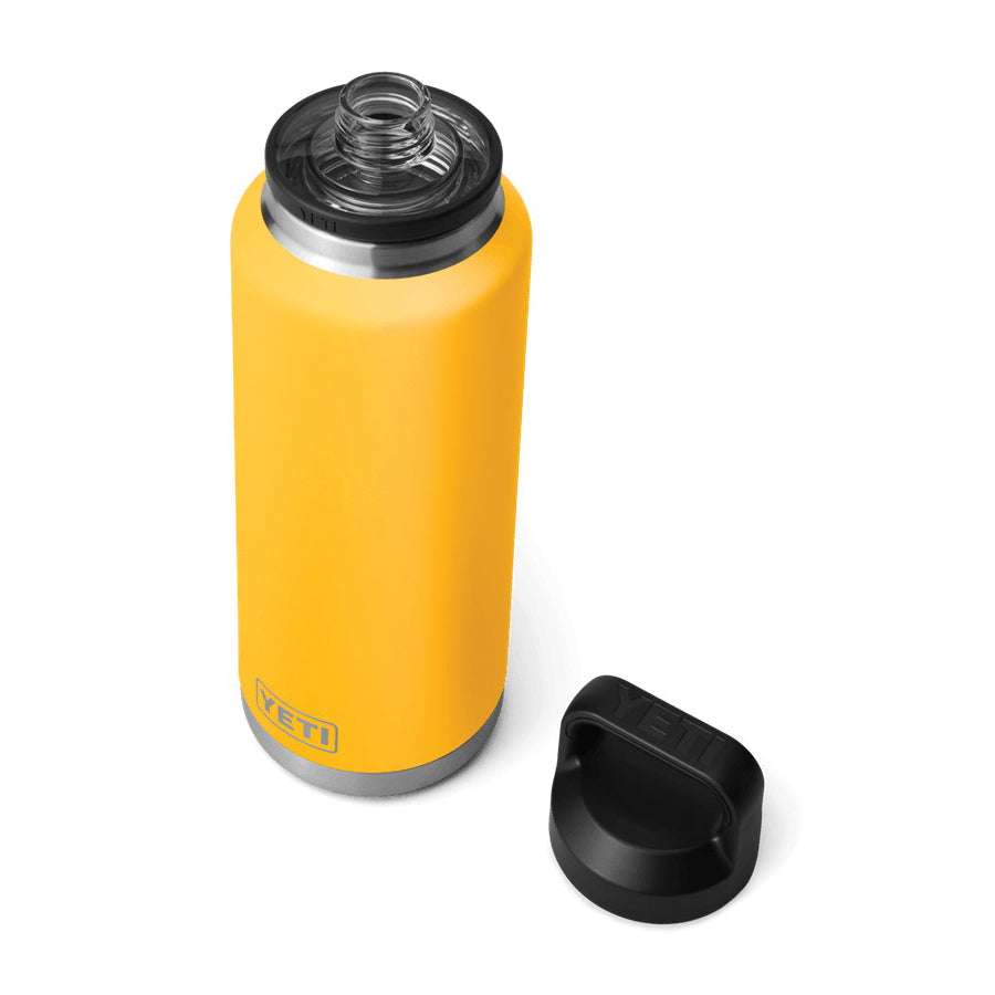 YETI Rambler 21071501037 Bottle with Chug Cap, 46 oz Capacity, Stainless Steel, Alpine Yellow